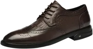 Luxury Men Lace Up Leather Shoes Korean Style Breathable Tuxedo Dress Shoes Classic Casual Business Oxfords