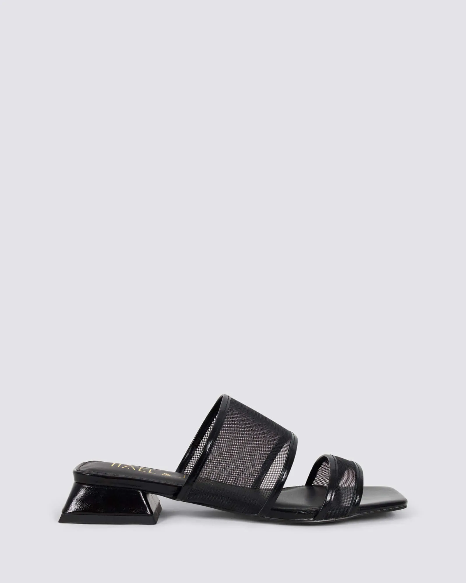 MAI TAI FLAT MULES BLACK LEATHER