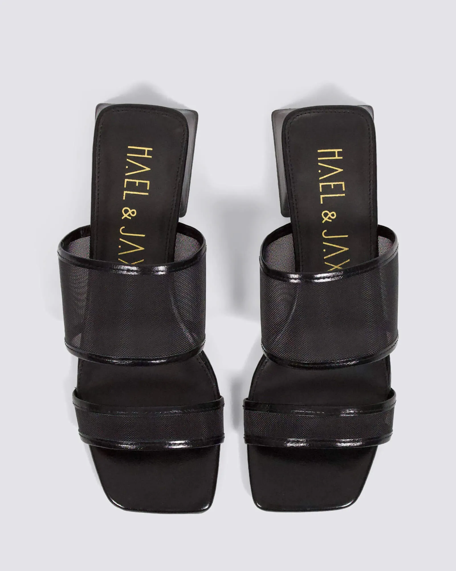 MAI TAI FLAT MULES BLACK LEATHER