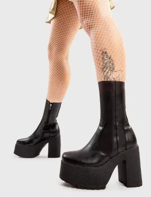Mannequin Worthy Platform Ankle Boots