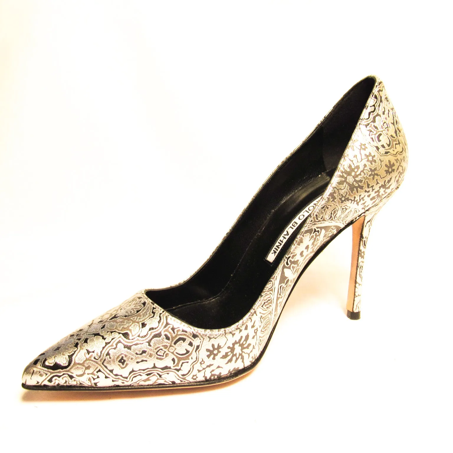 Manolo Blahnik Women's Printed Metallic Pointed Toe BB Pump