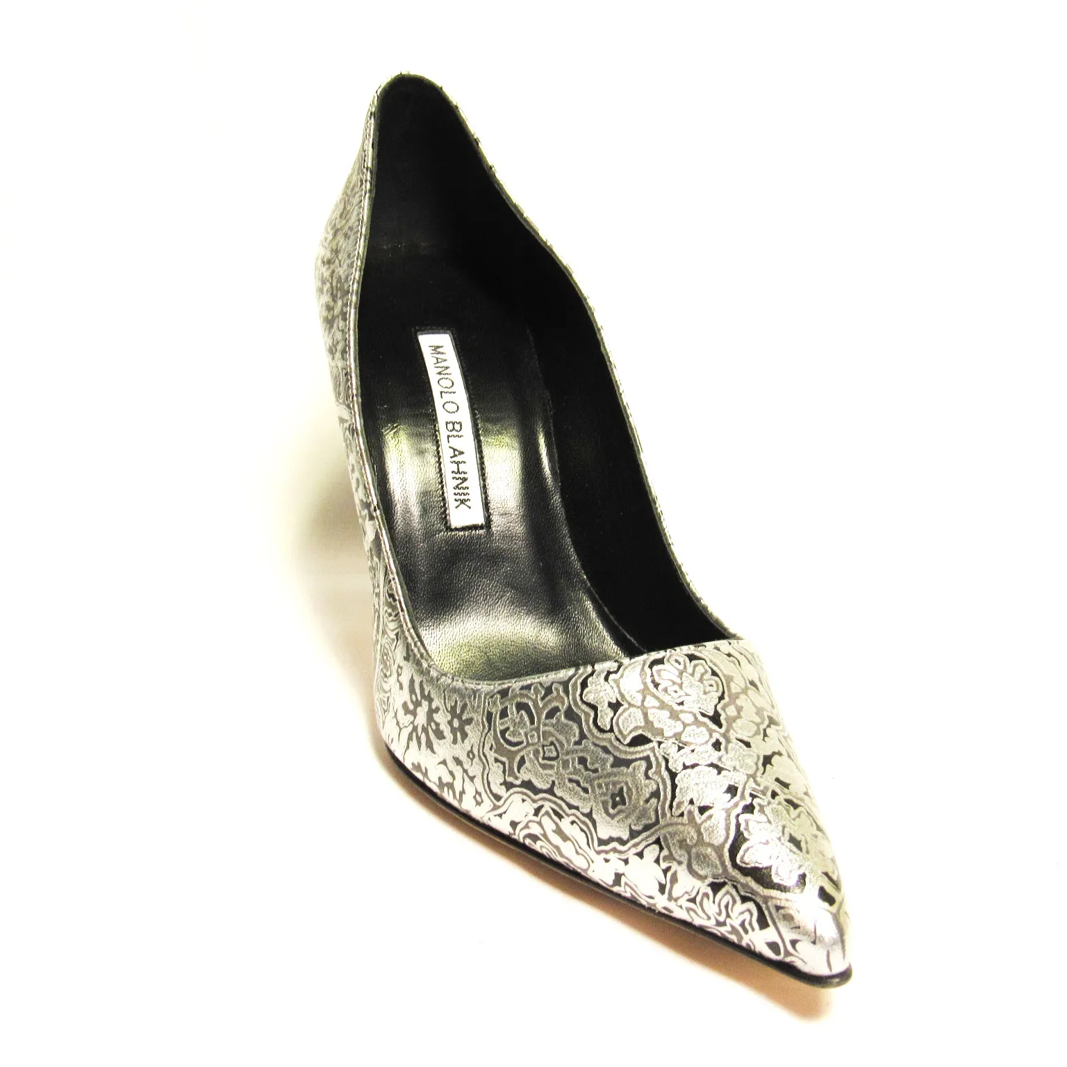 Manolo Blahnik Women's Printed Metallic Pointed Toe BB Pump