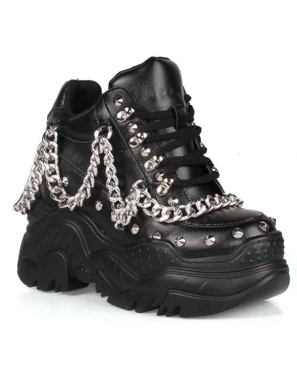 Matte Black Space Candy Chained Sneakers