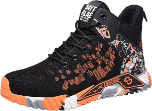 Men & Women Lightweight Breathable Safety Shoes,Lightweight Safety Shoes Slip Resistant Work Sneaker Breathable Puncture Proof Shoes,