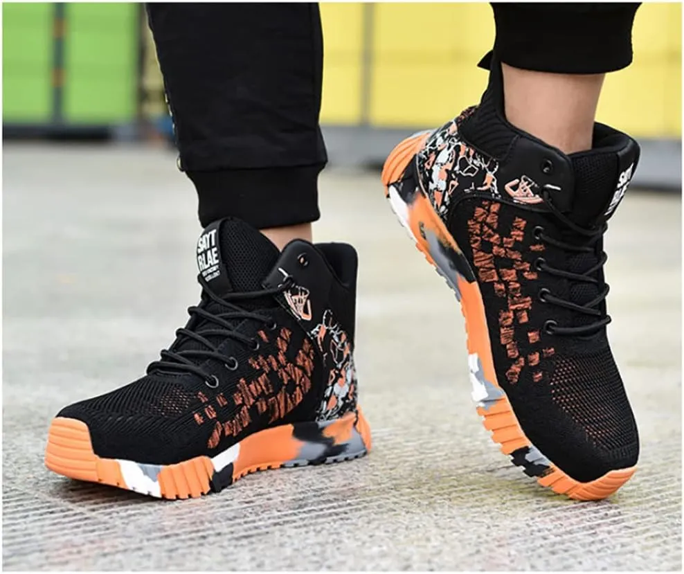 Men & Women Lightweight Breathable Safety Shoes,Lightweight Safety Shoes Slip Resistant Work Sneaker Breathable Puncture Proof Shoes,