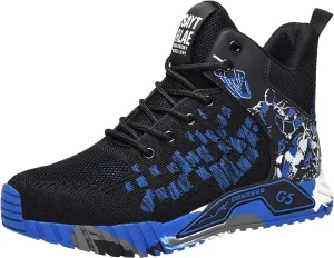 Men & Women Lightweight Breathable Safety Shoes,Lightweight Safety Shoes Slip Resistant Work Sneaker Breathable Puncture Proof Shoes,