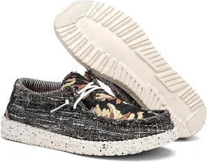 Men Canvas Slip On Loafers Arch Support Casual Shoes Comfortable Lightweight Walking Shoes Boat Shoes