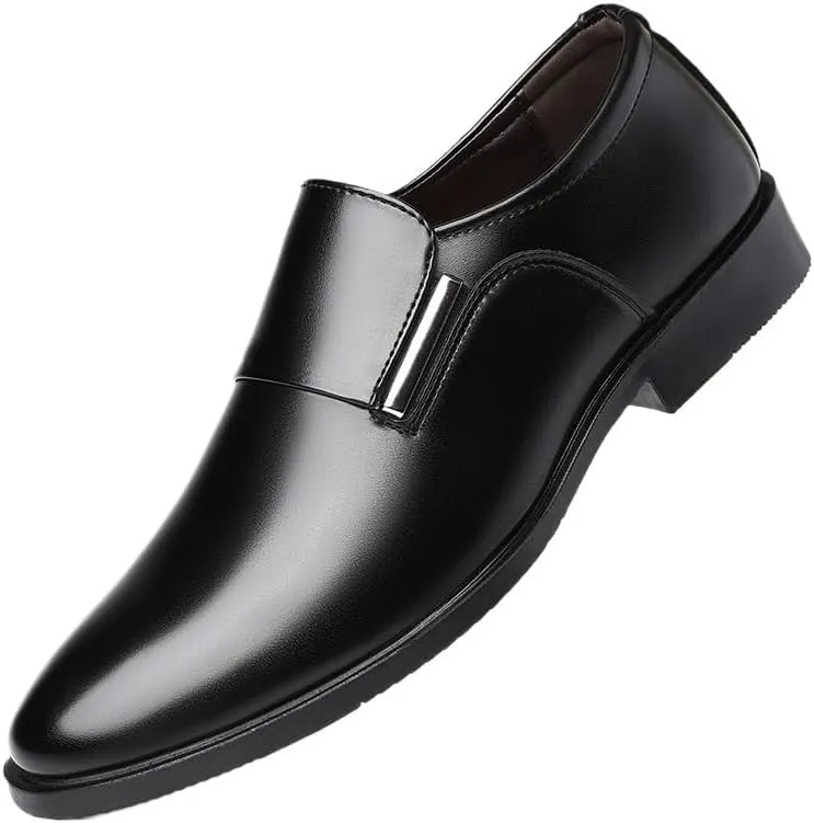 Men Classic Pointed Toe Oxford Shoes Comfortable Business Dress Shoes Casual Slip-Ons Formal Tuxedo Shoes for Men