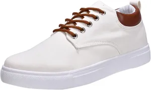 Men Low Top Canvas Walking Shoes Lace Up Fashion Casual Boats and Shoes
