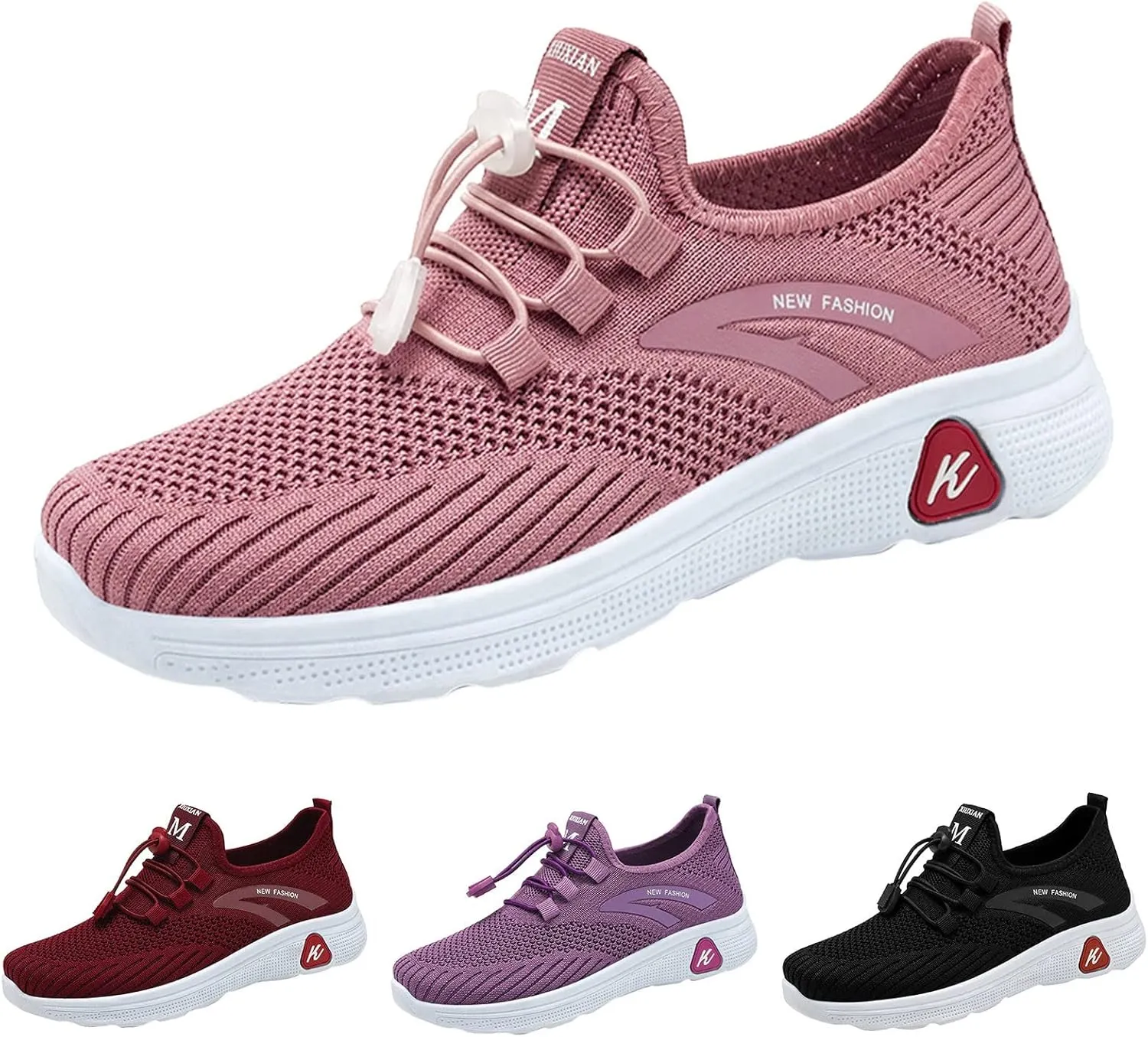 Men Orthopedic Sneakers with Arch Support Lace Up Lightweight Walking Shoes Mesh Wide Width Breathable Casual Sneaker