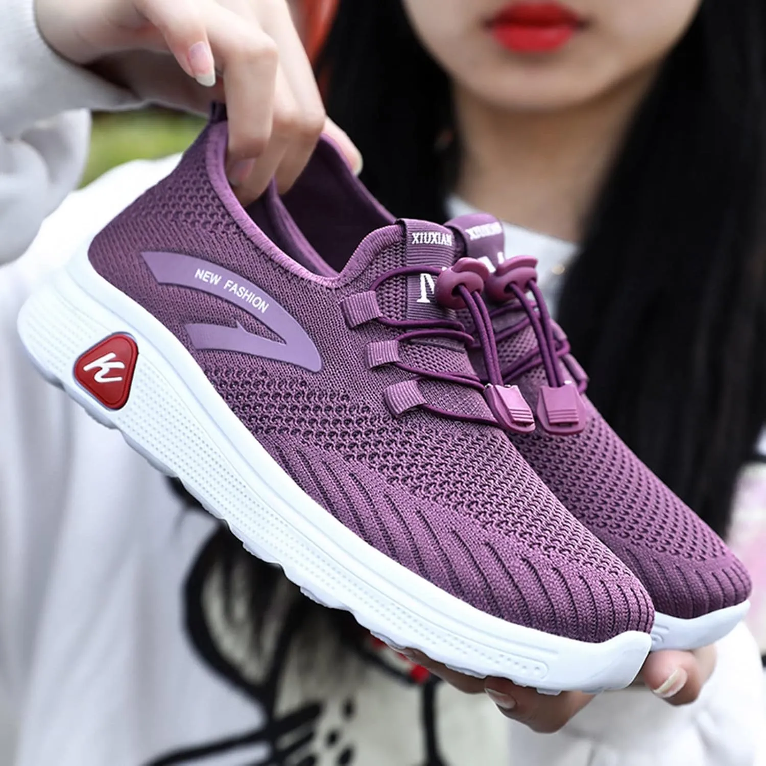 Men Orthopedic Sneakers with Arch Support Lace Up Lightweight Walking Shoes Mesh Wide Width Breathable Casual Sneaker