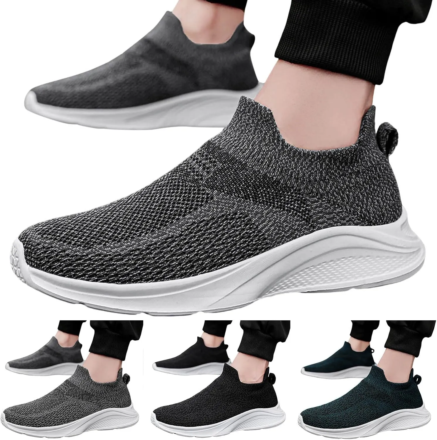 Men Sports Shoes Fashionable New Pattern Simple and Pure Color Comfortable Mesh Breathable and Sneaker for Men