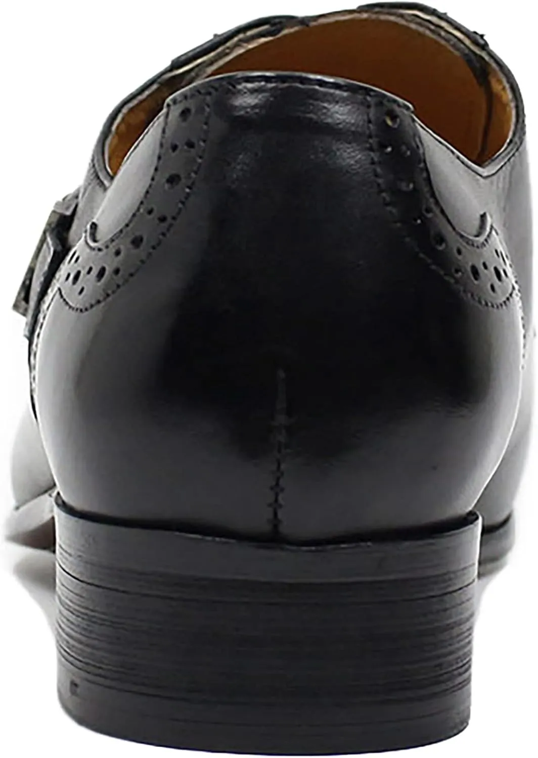 Men Work Uniform Leather Lace-up Brogues Formal Dress Retro Oxfords Wedding Party Derbys Breathable,Black-41