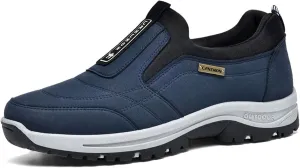 Men's Arch Support Orthopedic Sneakers Lightweight Non Slip Soft Sole Comfortable Walking Boat Shoes,Slip-on Mesh Breathable Orthowalkway Sneakers for Running,Jogging