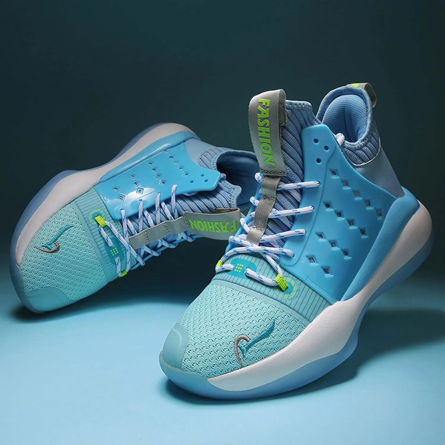 Men's Basketball Shoes High Top Running Shoes for Men Lightweight Breathable Mesh Walking Athletic Sneaker Indoor or Outdoor Basketball Sneakers for Men, Street or Court