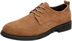 Men's Birthday Gifts, Black Men's Casual Loafers, Driving Moccasins, Comfortable Business Formal Leather Shoes, Lace-Up Suede Dress Shoes