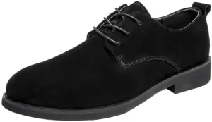 Men's Birthday Gifts, Black Men's Casual Loafers, Driving Moccasins, Comfortable Business Formal Leather Shoes, Lace-Up Suede Dress Shoes