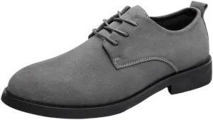 Men's Birthday Gifts, Black Men's Casual Loafers, Driving Moccasins, Comfortable Business Formal Leather Shoes, Lace-Up Suede Dress Shoes