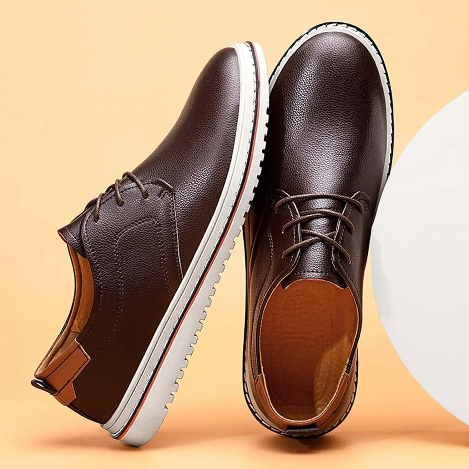 Mens Business Casual Shoes Lace up Leather Dress Oxfords Office Comfort Loafers