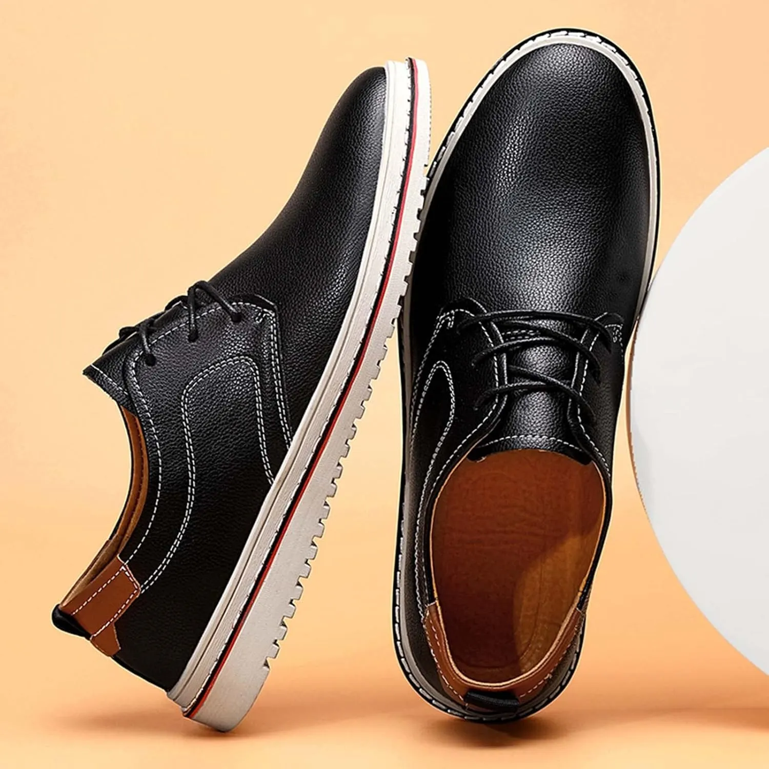 Mens Business Casual Shoes Lace up Leather Dress Oxfords Office Comfort Loafers