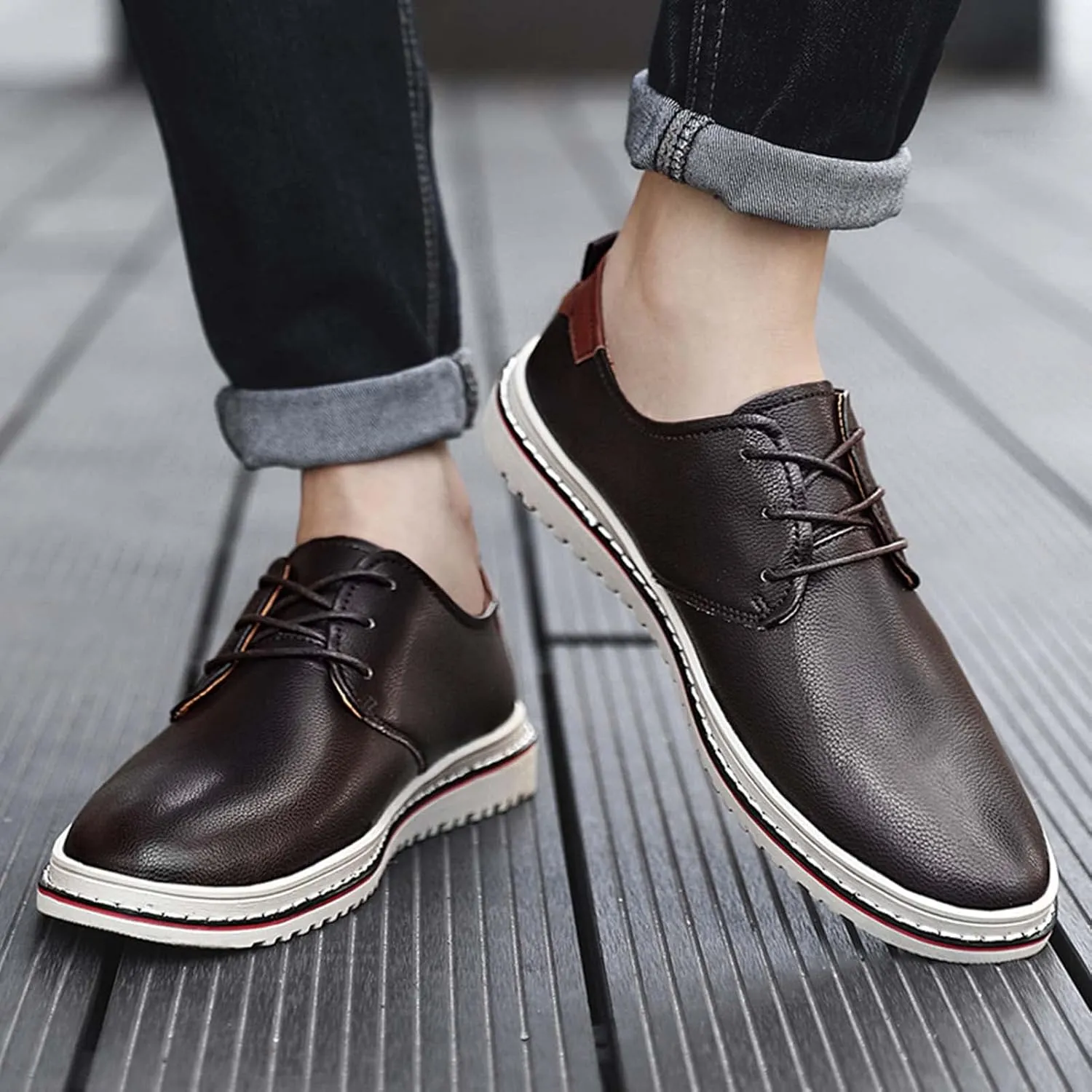 Mens Business Casual Shoes Lace up Leather Dress Oxfords Office Comfort Loafers