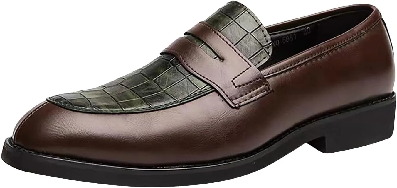 Men's Business Lace Up Casual Leather Shoes Fashion Breathable Comfortable Casual Solid Color Dress Shoes