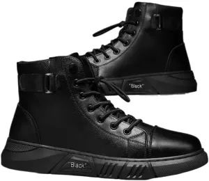 Mens Casual Formal Leather Boots Business Sneakers. Mens Comfortable Lining Formal Leather Shoes
