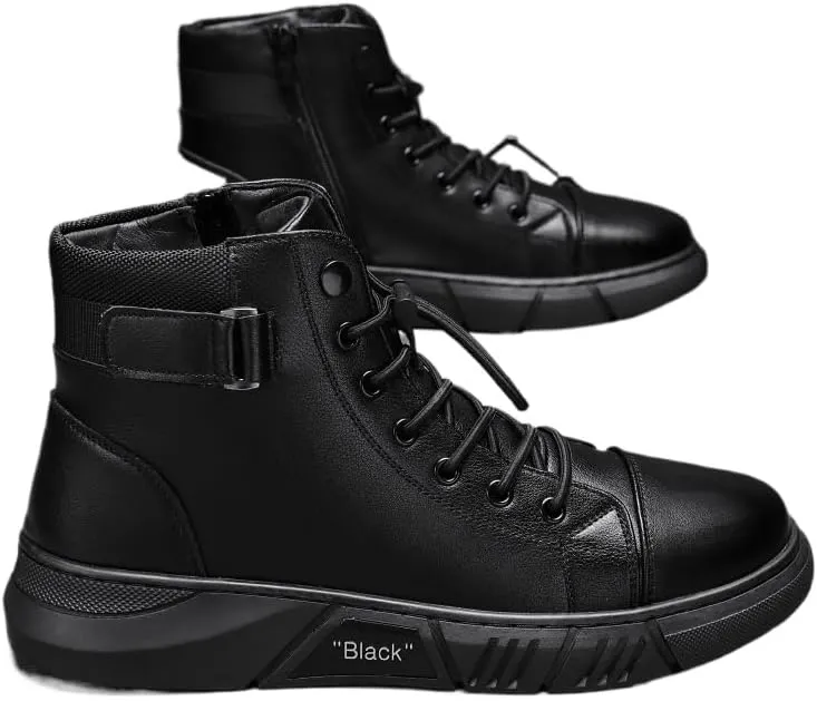 Mens Casual Formal Leather Boots Business Sneakers. Mens Comfortable Lining Formal Leather Shoes