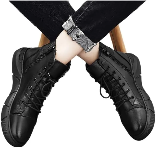 Mens Casual Formal Leather Boots Business Sneakers. Mens Comfortable Lining Formal Leather Shoes