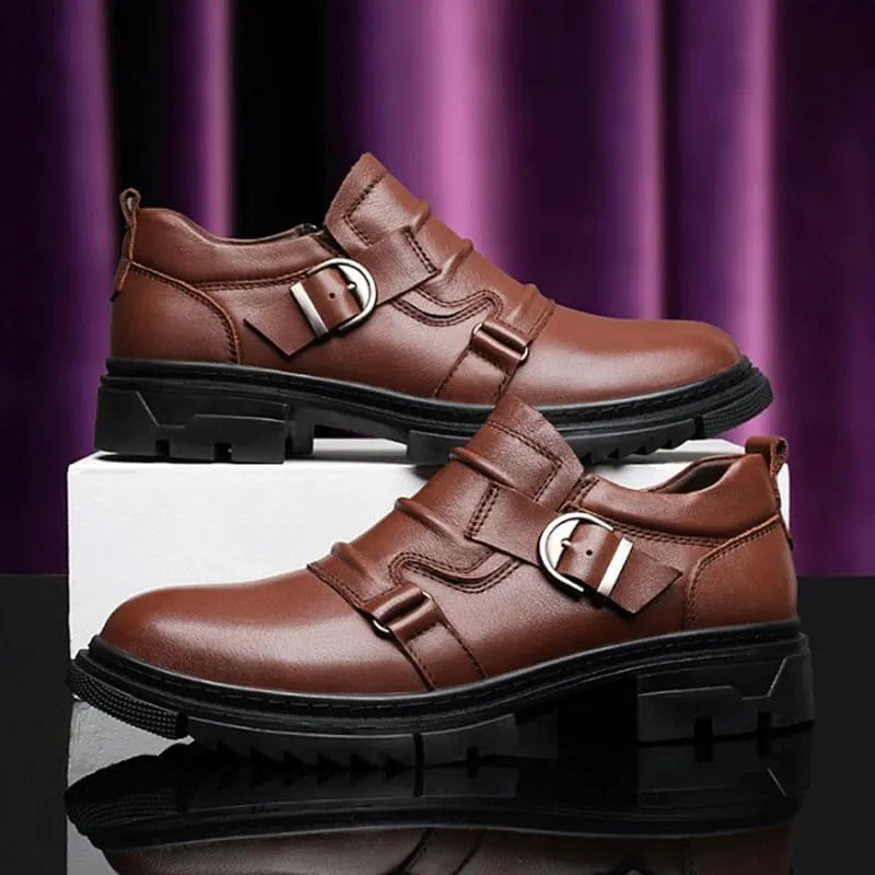 Men's Casual Genuine Leather Lace Up Flats Hand-Sewed Walking Driving Loafers Shoes Formal Leather Shoes for Weddings Business Office Prom