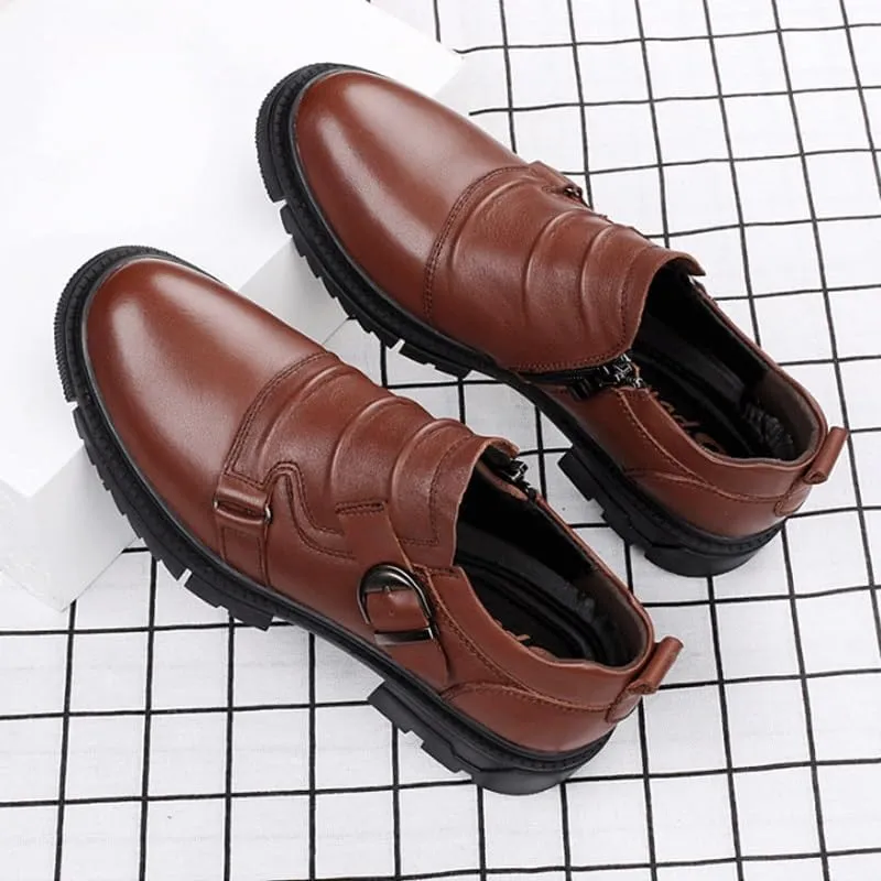 Men's Casual Genuine Leather Lace Up Flats Hand-Sewed Walking Driving Loafers Shoes Formal Leather Shoes for Weddings Business Office Prom