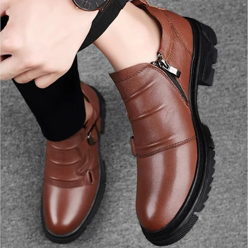 Men's Casual Genuine Leather Lace Up Flats Hand-Sewed Walking Driving Loafers Shoes Formal Leather Shoes for Weddings Business Office Prom