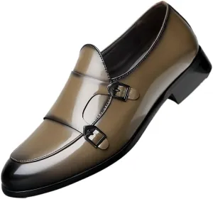 Men's Casual Retro Wedding Oxford Shoes - Slip On Pointed Toe Derbys for Formal Business & Special Occasions