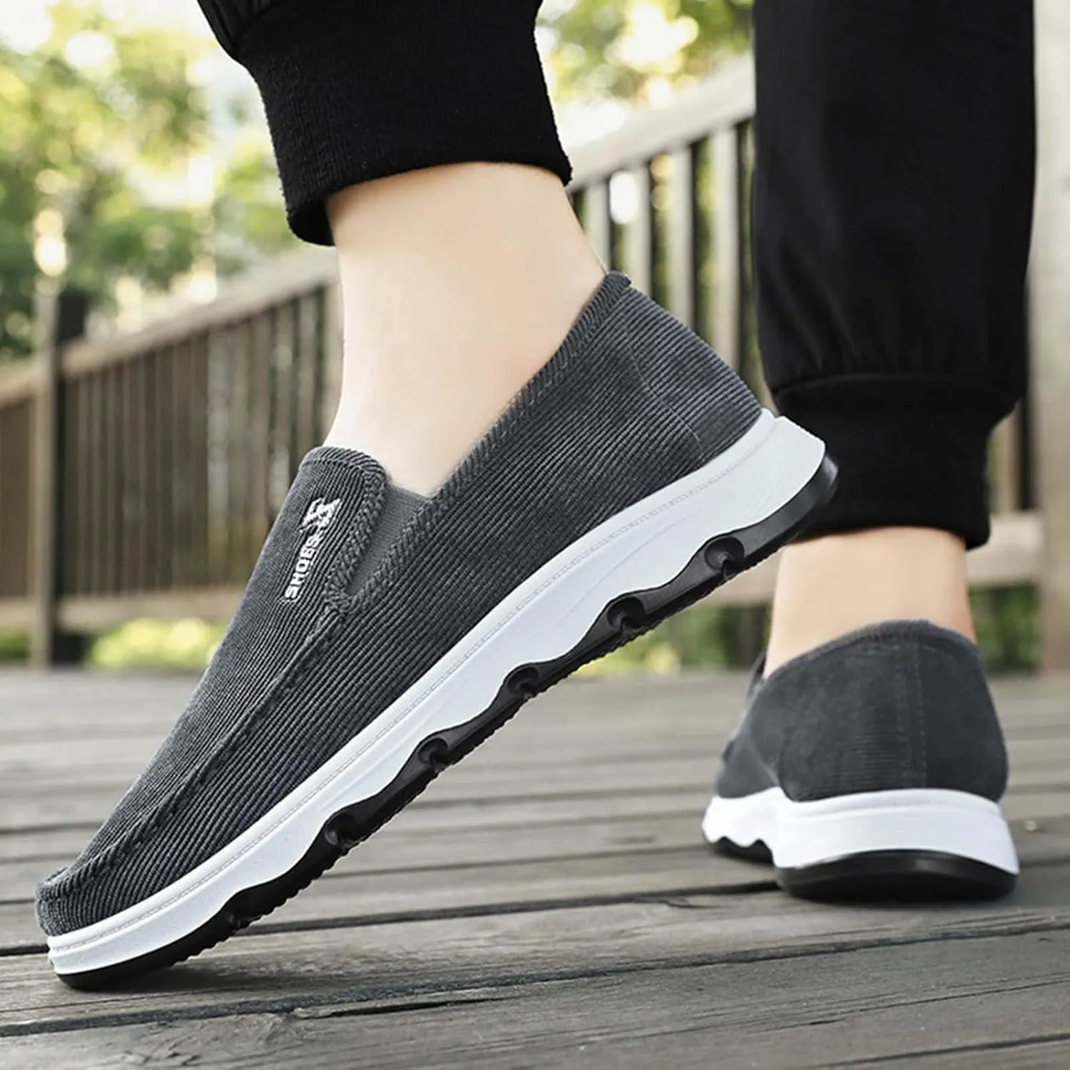 Men's Casual Slip on Walking Loafer Shoes -Mesh Tennis Work Sneakers Sports Gym Running Shoe Footwear