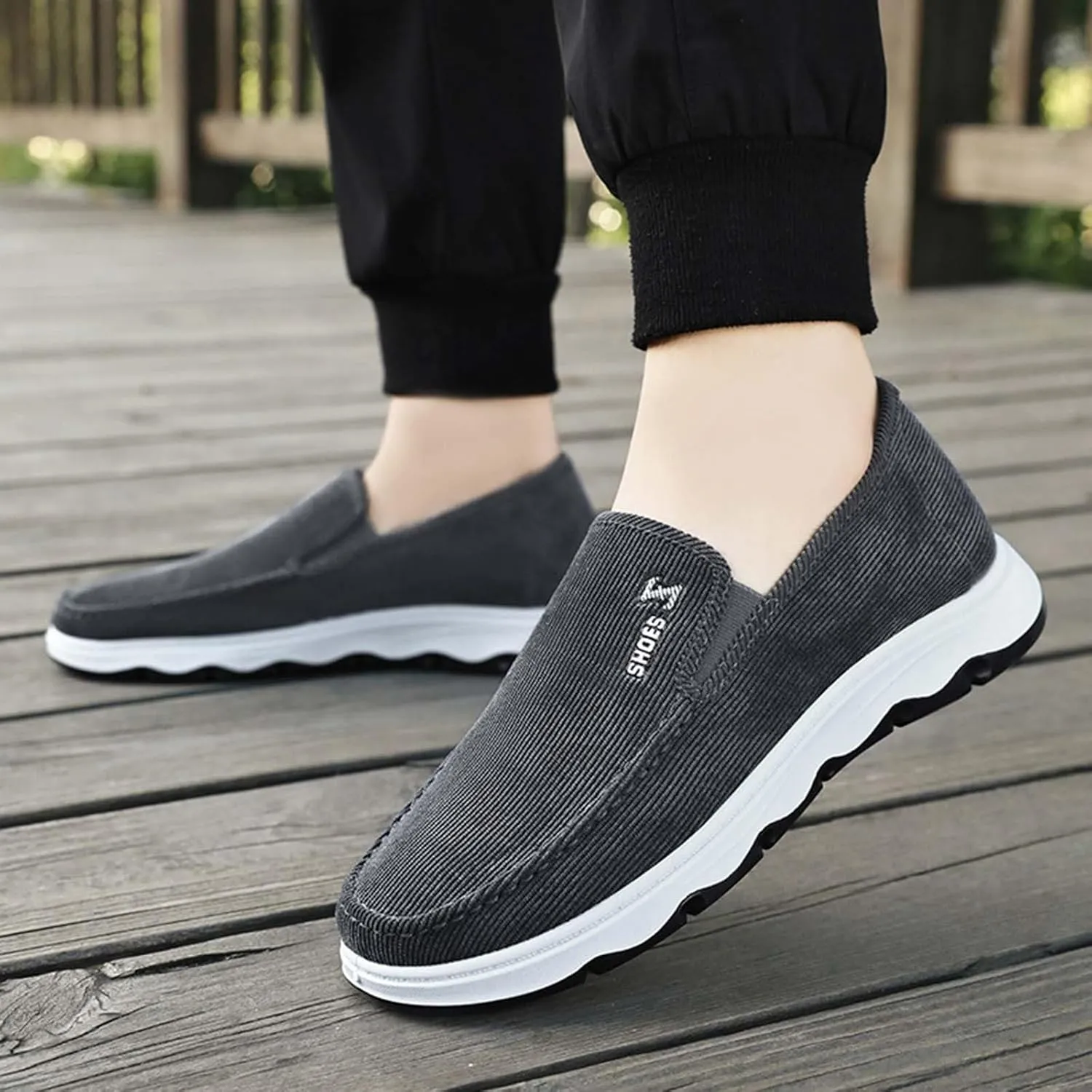 Men's Casual Slip on Walking Loafer Shoes -Mesh Tennis Work Sneakers Sports Gym Running Shoe Footwear