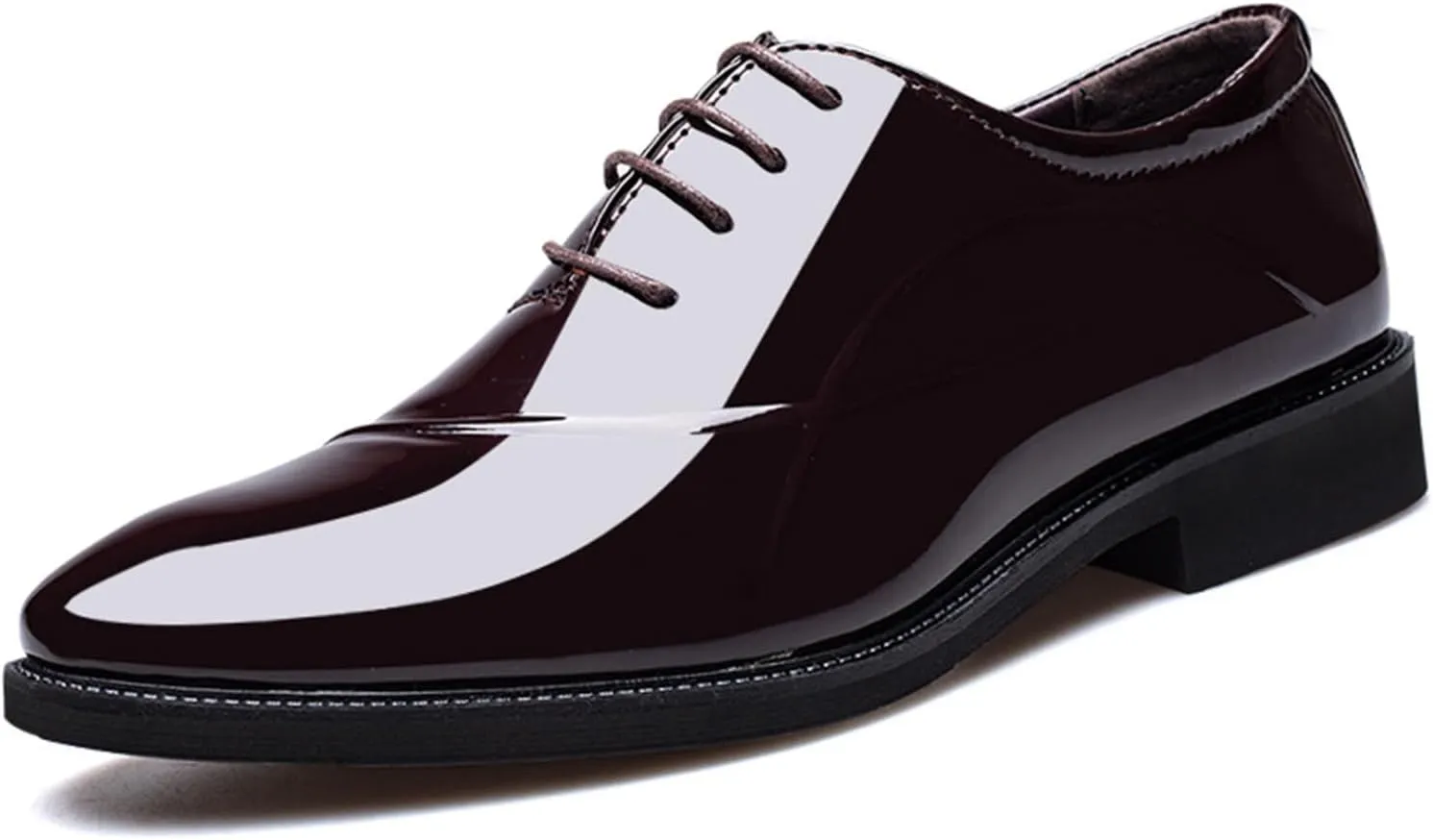 Men's Classic Dress Shoes Elegant Wedding Business Shoes Modern Formal Patent Leather Derbys Oxford Shoes