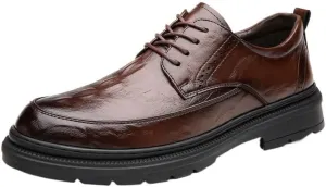 Men's Classic Retro Casual Oxfords Shoes Men Lace Up Formal Business Dress Shoes