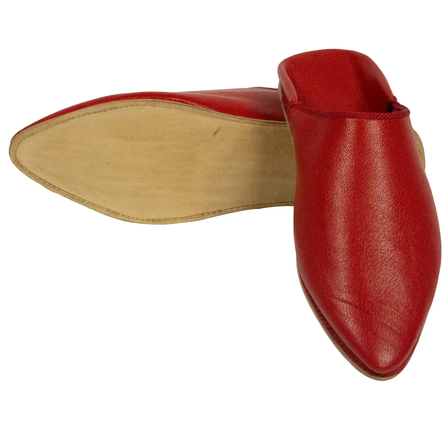 Men's Deco Chochia Red Moroccan Babouches Leather Slippers