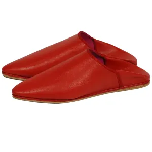 Men's Deco Chochia Red Moroccan Babouches Leather Slippers