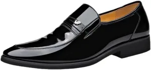 Men's Dress Oxford Office Slip-on Breathable Business Tuxedo Wedding Formal Leather Shoes