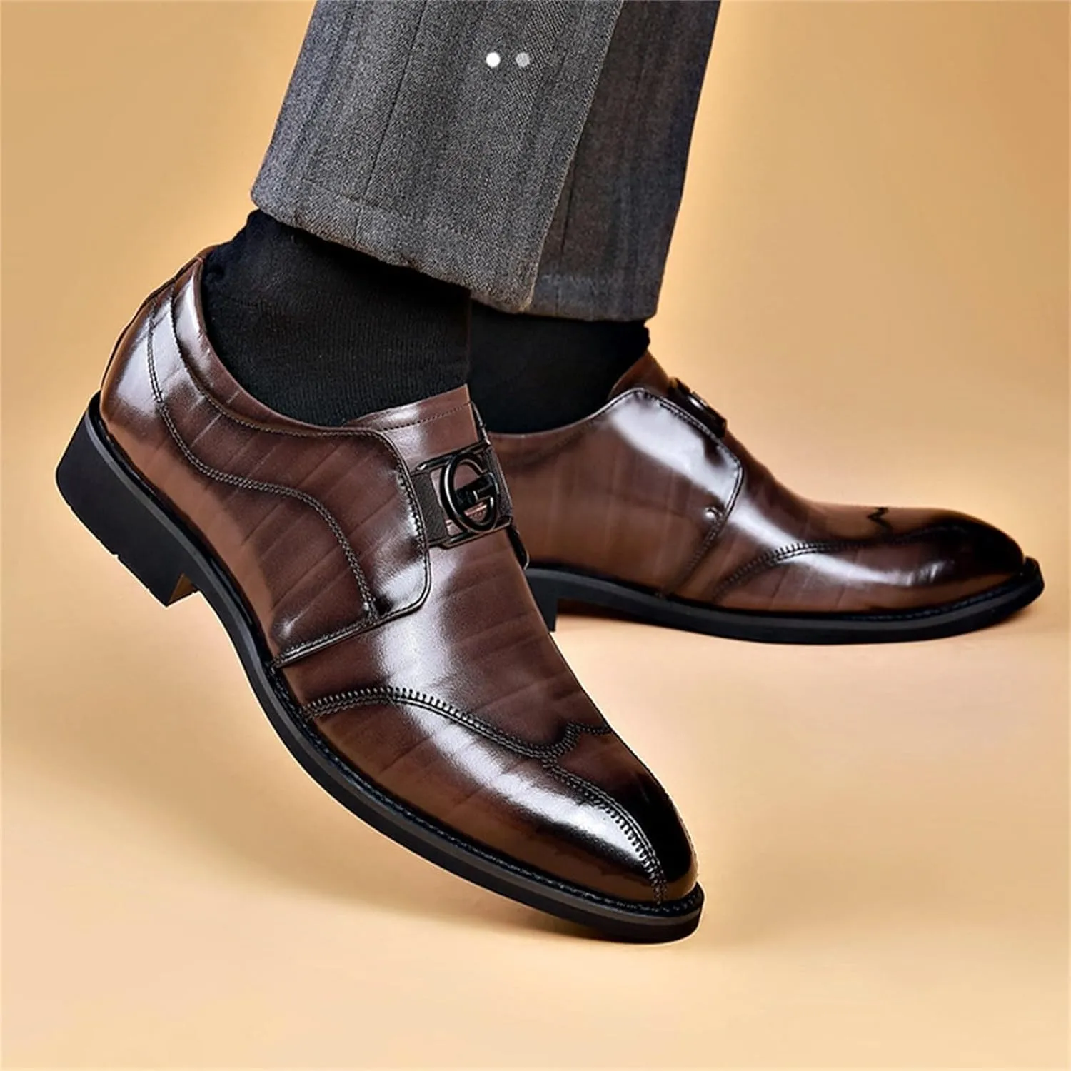 Mens Dress Shoes Black Oxfords British Style Business Shoe Lace Up Leather Shoes Pointed Toe Formal Leather Shoes Wedding Shoes