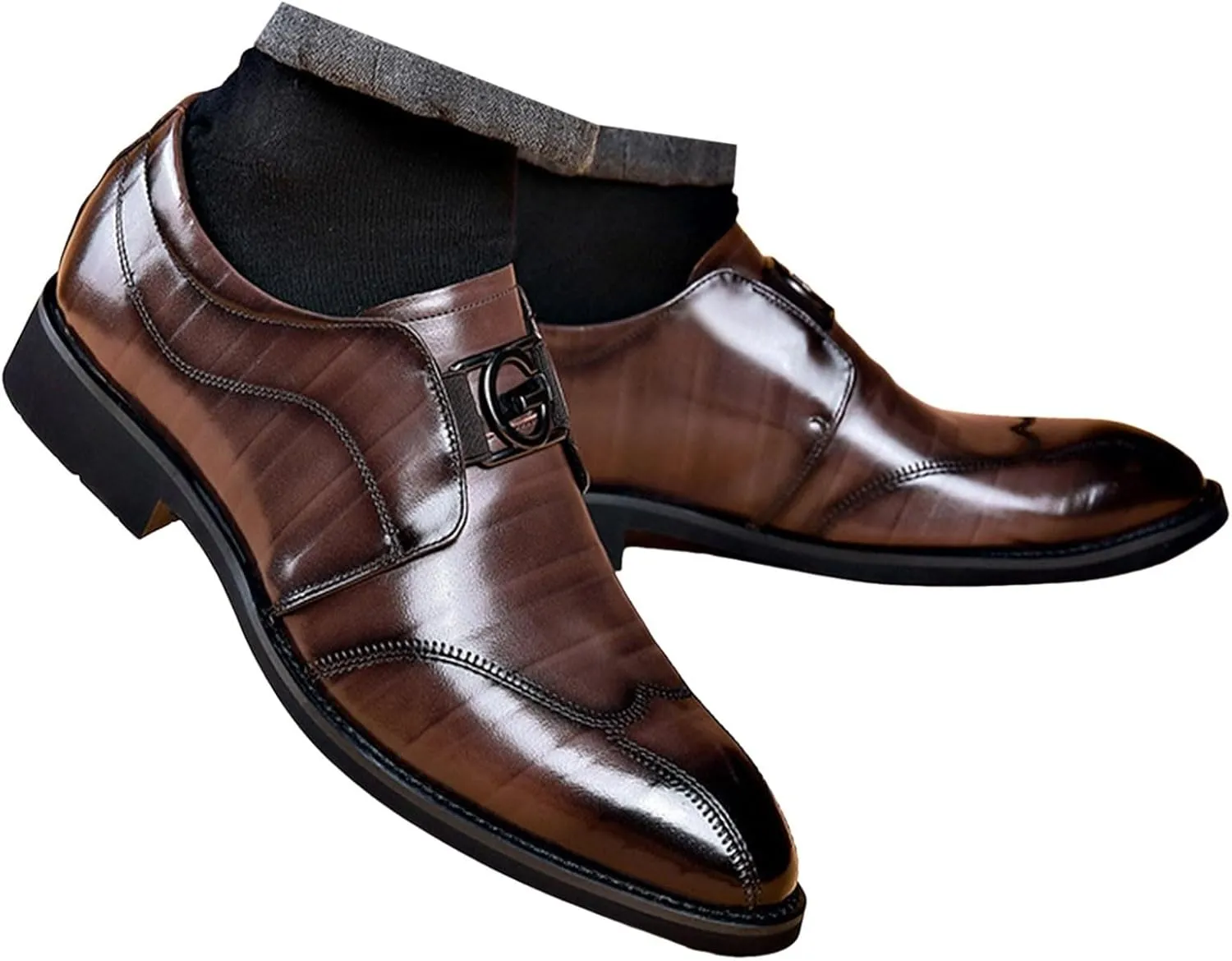 Mens Dress Shoes Black Oxfords British Style Business Shoe Lace Up Leather Shoes Pointed Toe Formal Leather Shoes Wedding Shoes