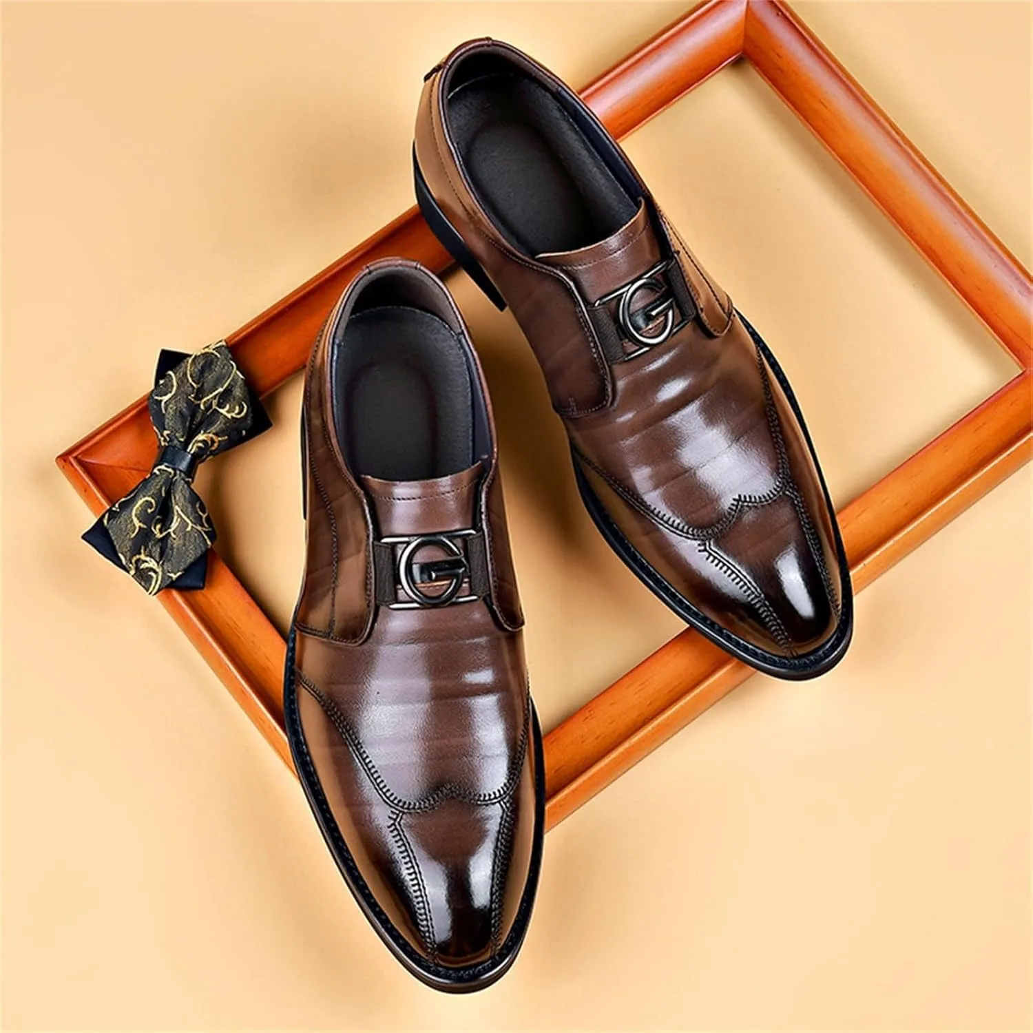 Mens Dress Shoes Black Oxfords British Style Business Shoe Lace Up Leather Shoes Pointed Toe Formal Leather Shoes Wedding Shoes