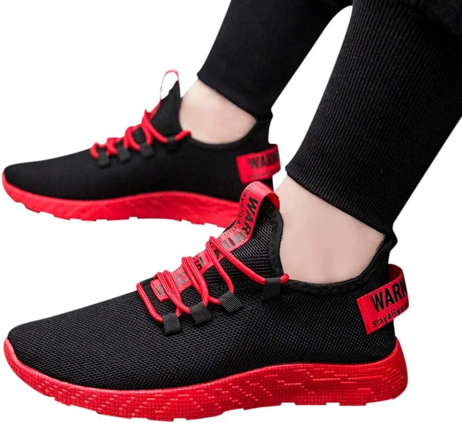 Mens Dress Shoes Casual Oxfords Shoes Knit Lightweight Tennis Shoes Men Comfortable Business Casual Shoes Platform Sneakers Black Tennis Shoe Loafers Casual Slip On
