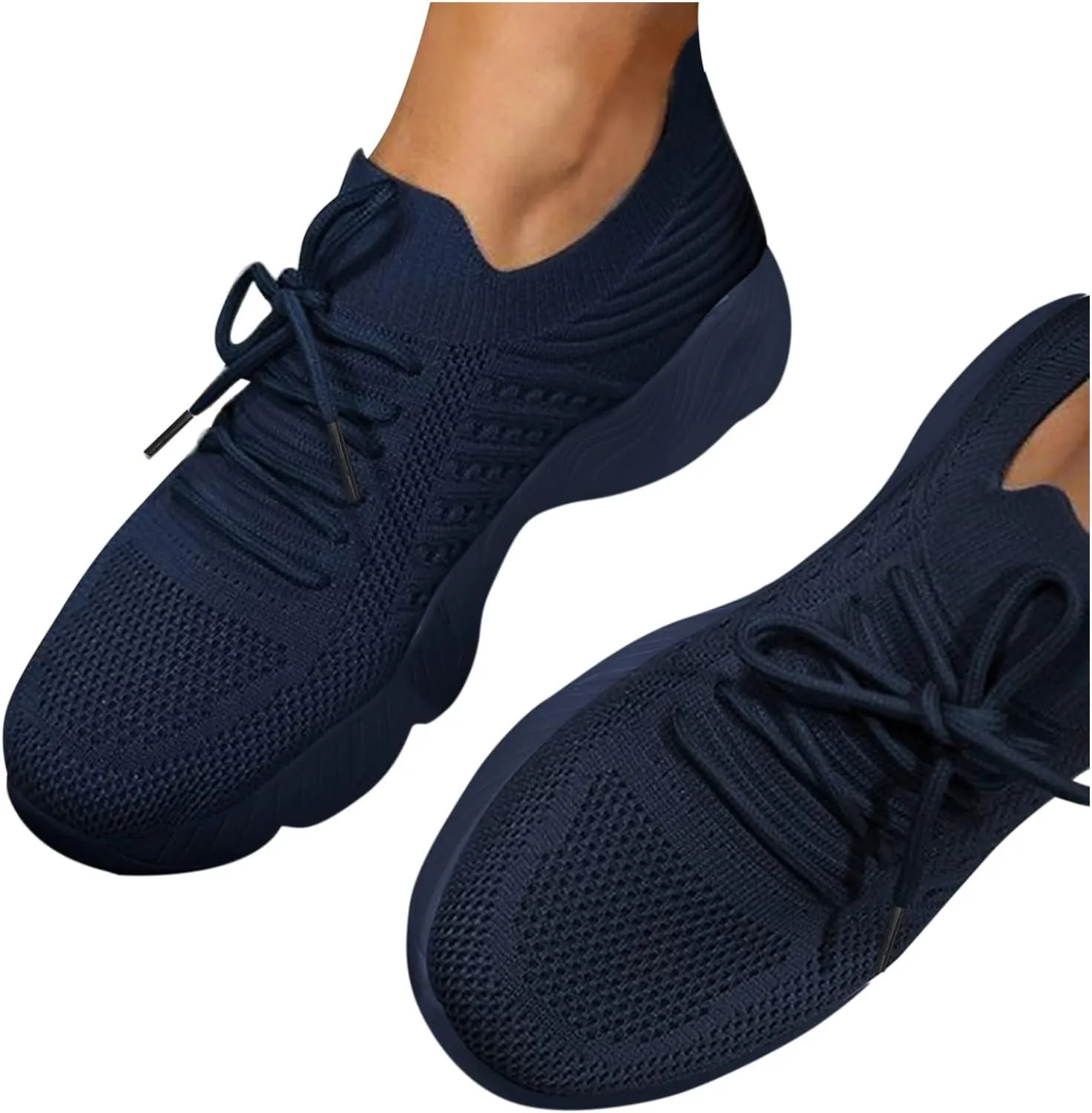 Mens Dress Shoes Casual Oxfords Shoes Knit Lightweight Tennis Shoes Men Comfortable Business Casual Shoes Platform Sneakers Black Tennis Shoe Loafers Casual Slip On