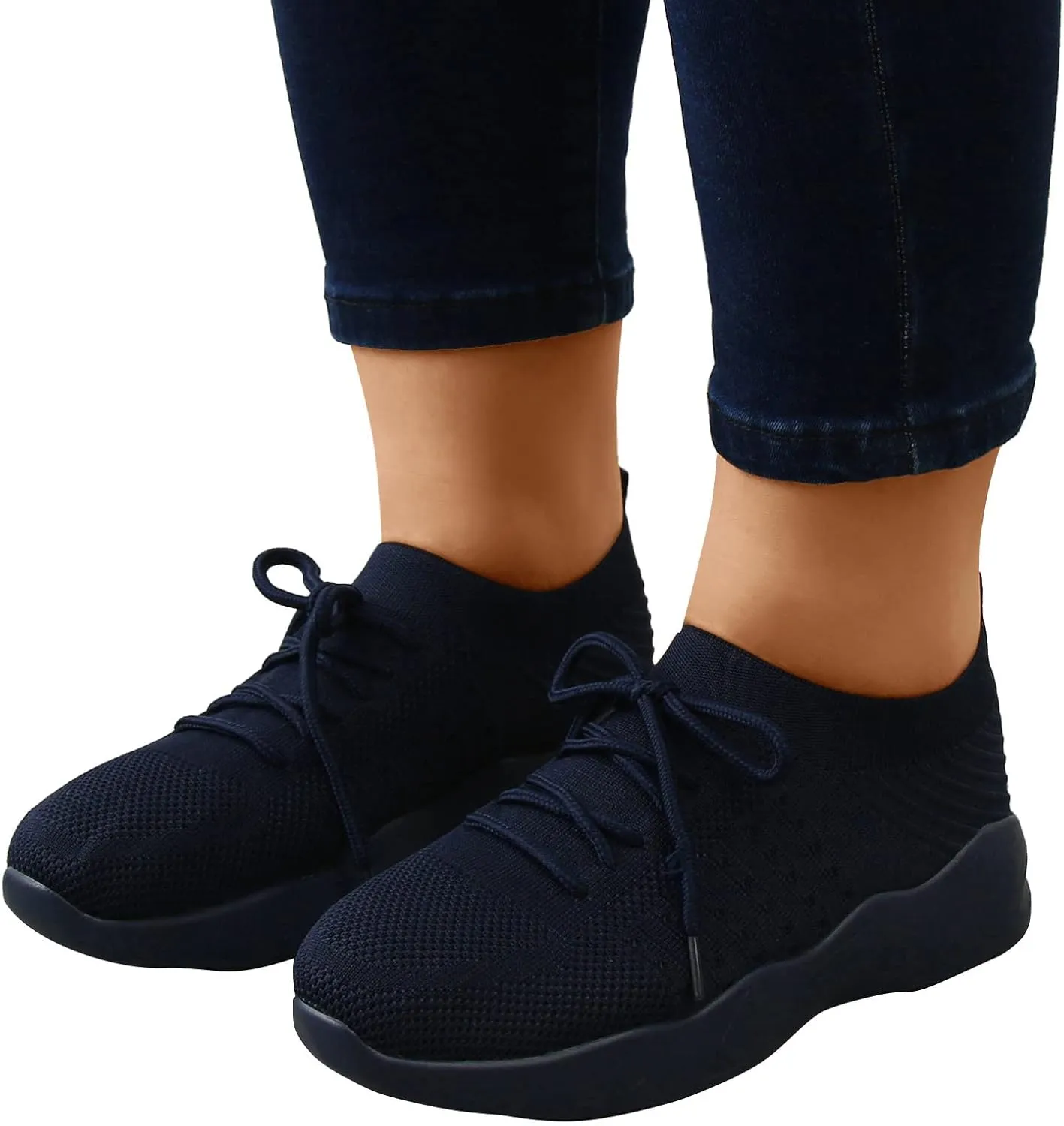 Mens Dress Shoes Casual Oxfords Shoes Knit Lightweight Tennis Shoes Men Comfortable Business Casual Shoes Platform Sneakers Black Tennis Shoe Loafers Casual Slip On