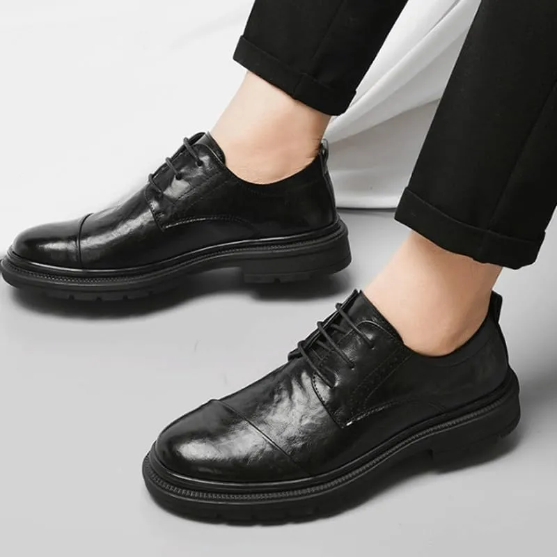 Men's Dress Shoes Comfort Soft Men Oxford Casual Work Office Comfortable Business Shoes Formal Leather Shoes for Weddings Office Prom