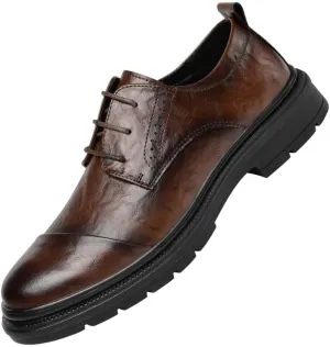 Men's Dress Shoes Comfort Soft Men Oxford Casual Work Office Comfortable Business Shoes Formal Leather Shoes for Weddings Office Prom
