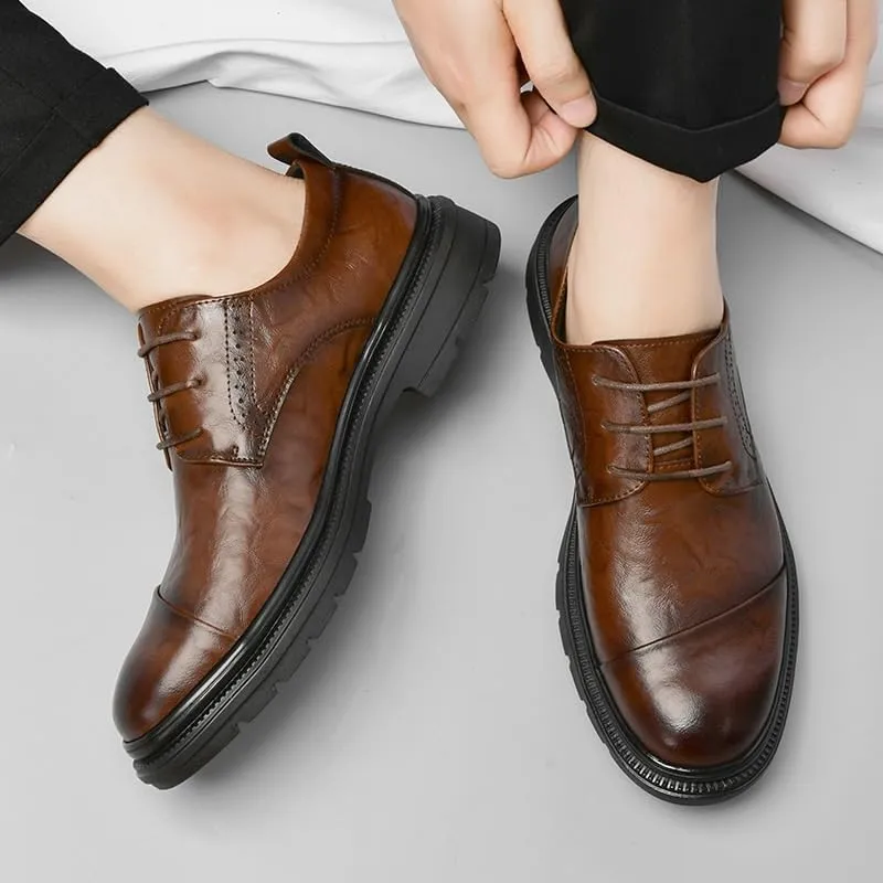 Men's Dress Shoes Comfort Soft Men Oxford Casual Work Office Comfortable Business Shoes Formal Leather Shoes for Weddings Office Prom