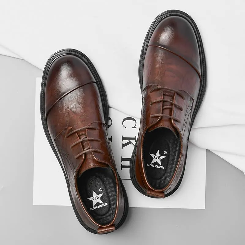 Men's Dress Shoes Comfort Soft Men Oxford Casual Work Office Comfortable Business Shoes Formal Leather Shoes for Weddings Office Prom
